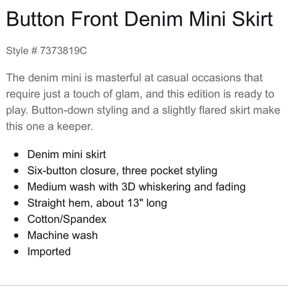 [express] Button Front Denim Skirt - Picture 6 of 6